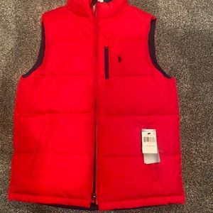 Ralph Lauren-Reversible Dark Blue & Red Water Repellent Down Vest